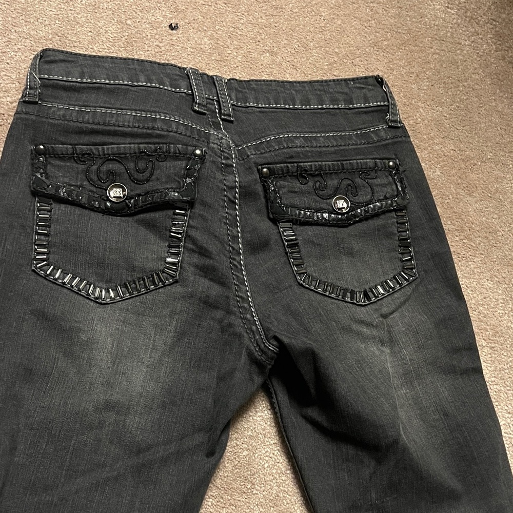 Cache women’s  Dark Gray Jeans with Stud Accents